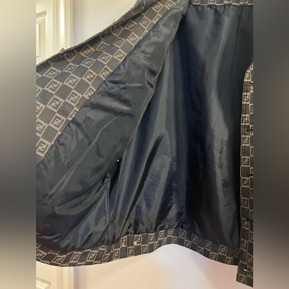 Fendi Black and Gray Trench Coat - Picture 3 of 16